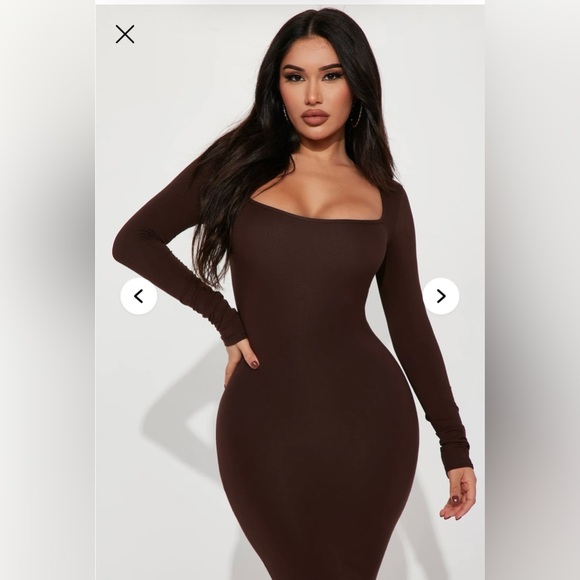 NWT: Maxi Dress - Chocolate - Picture 2 of 3